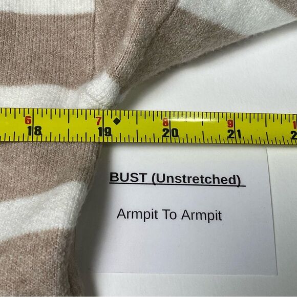 Tahari Super Soft Striped Mock Neck Tunic Sweater Women's Size Small - Picture 14 of 16